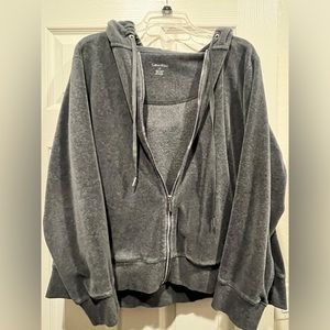 Calvin Klein velour hoodie 2x gray